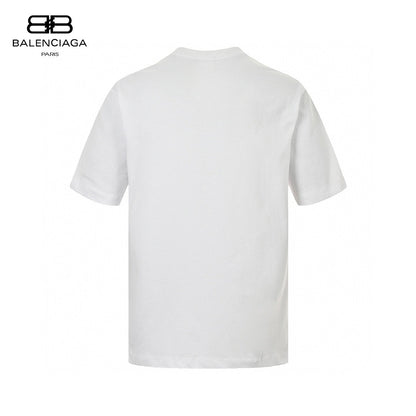 T-shirt Balenciaga à logo ruban (blanc)