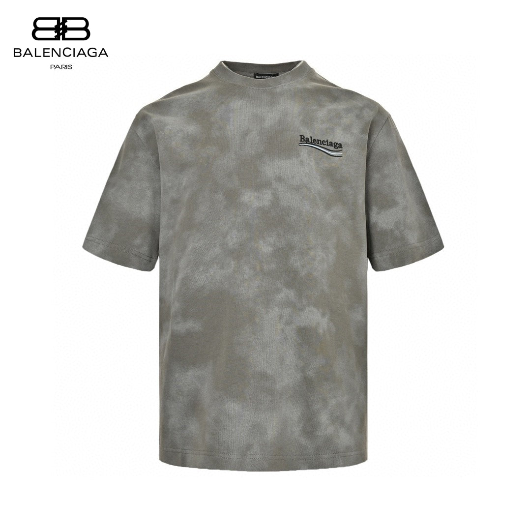 T-shirt Balenciaga Tie-Dye Logo (Gris)