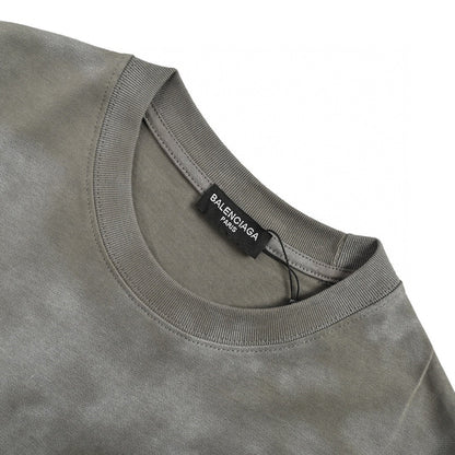 T-shirt Balenciaga Tie-Dye Logo (Gris)