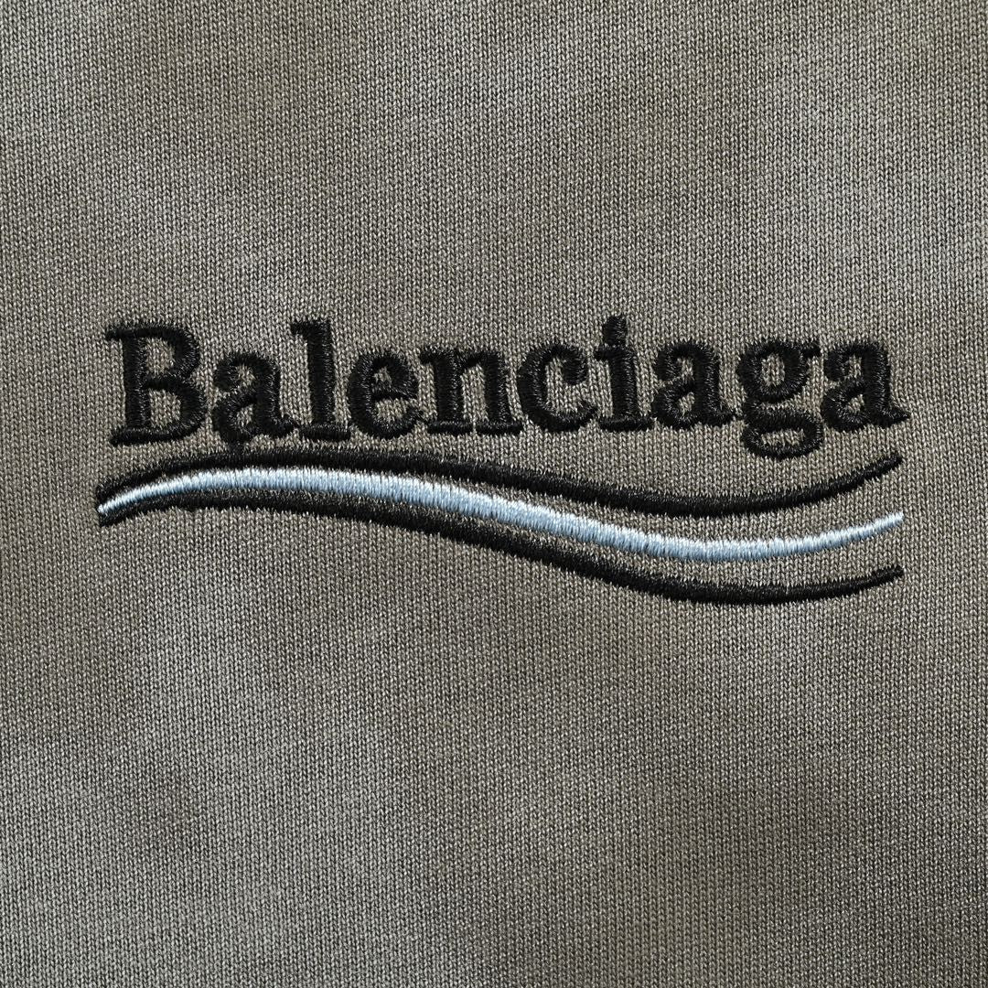 T-shirt Balenciaga Tie-Dye Logo (Gris)