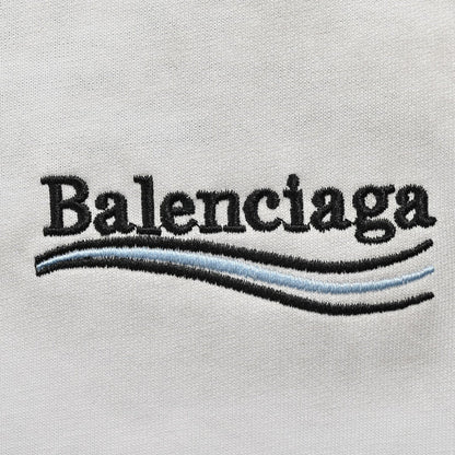 T-shirt Balenciaga Tie-Dye Logo (Blanc)