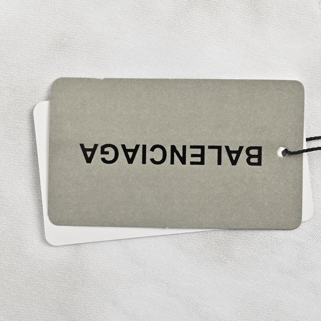 T-shirt Balenciaga Tie-Dye Logo (Blanc)