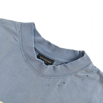 T-shirt Balenciaga Vintage Logo bleu