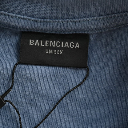 T-shirt Balenciaga Vintage Logo bleu