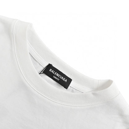 T-shirt blanc Balenciaga à motif audacieux