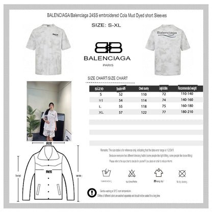 T-shirt Balenciaga blanc tie-dye