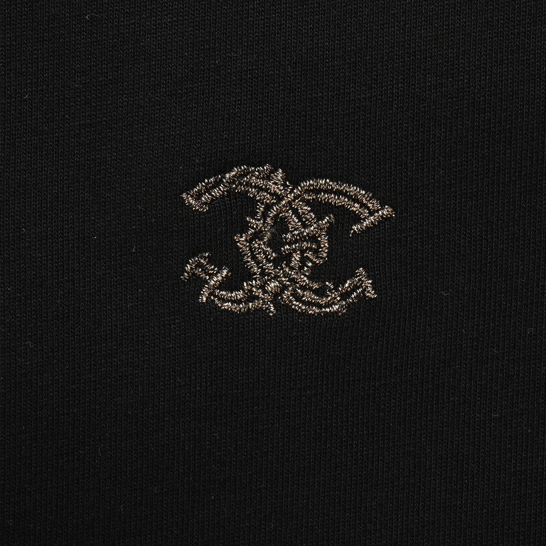 T-shirt Chanel à logo classique noir