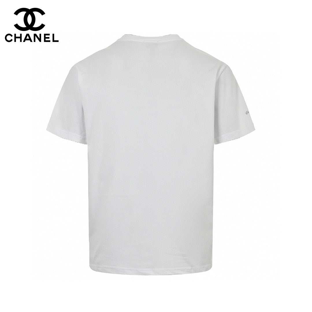T-shirt Chanel Classic Logo blanc