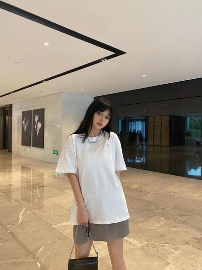T-shirt Chanel Classic Logo blanc