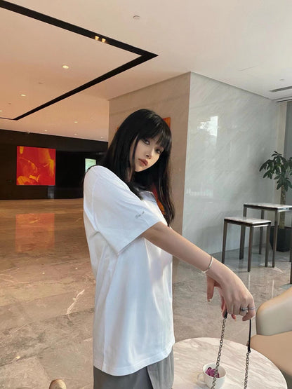 T-shirt Chanel Classic Logo blanc