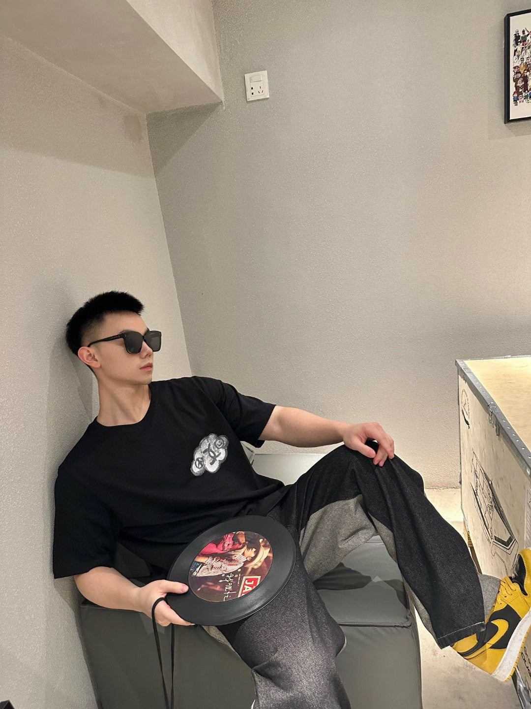 T-shirt Chanel Cloud Logo noir