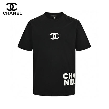 T-shirt Chanel à double logo C (noir)