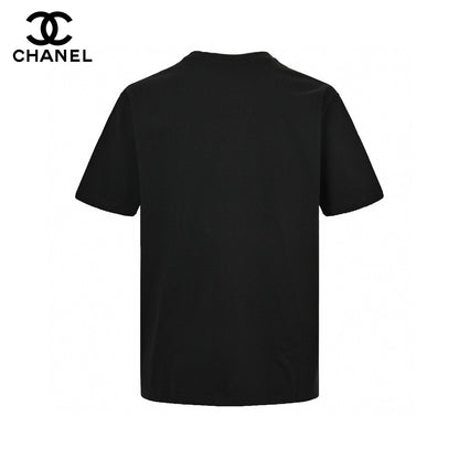 T-shirt Chanel à double logo C (noir)