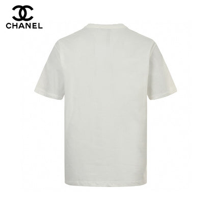 T-shirt Chanel à double logo C (blanc)