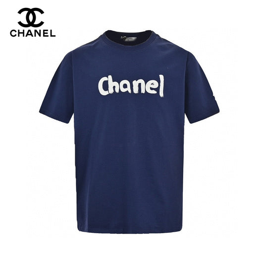 T-shirt à logo Chanel (bleu marine)