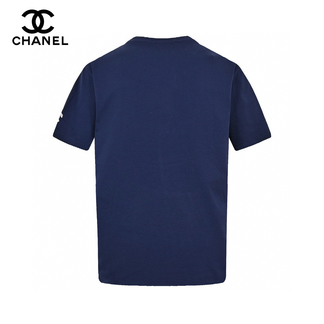 T-shirt à logo Chanel (bleu marine)