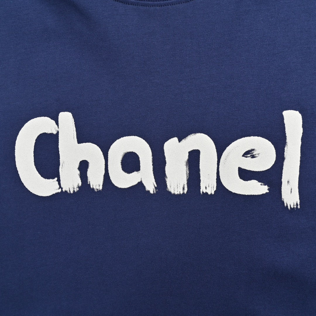 T-shirt à logo Chanel (bleu marine)