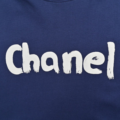 T-shirt à logo Chanel (bleu marine)