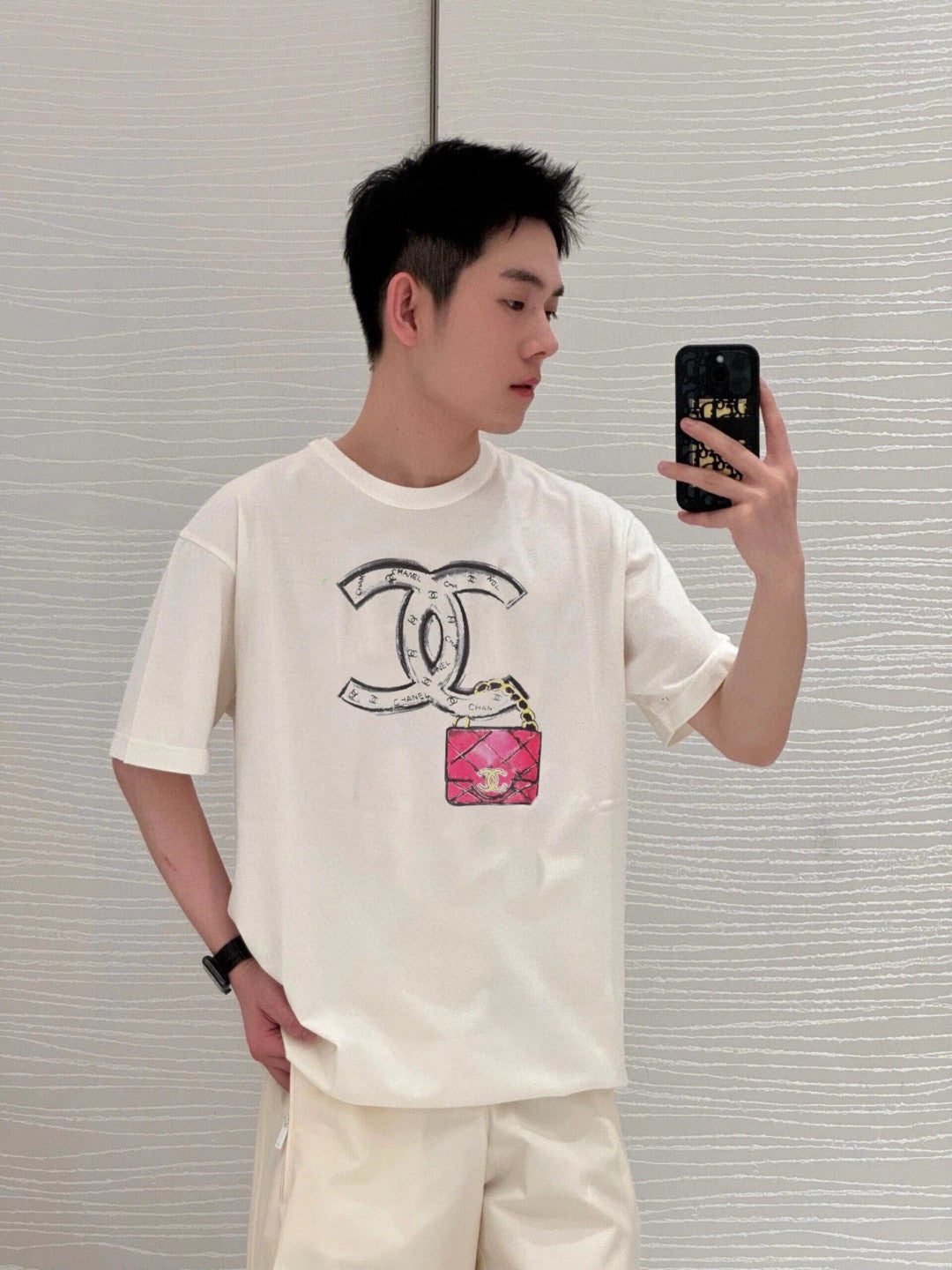 T-shirt à logo Chanel (blanc)