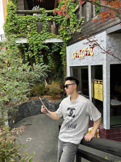 T-shirt Chanel Milano Fashion Week (Gris)