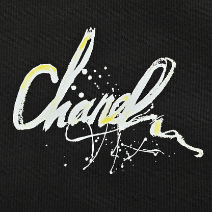 T-shirt noir à logo Chanel