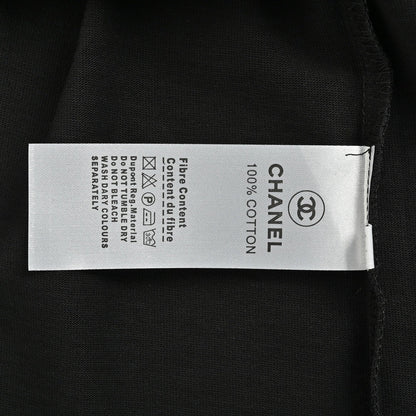 T-shirt noir à logo Chanel