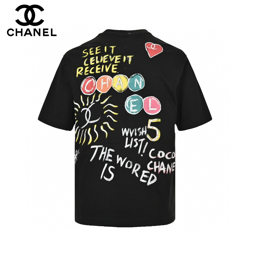 T-shirt Chanel « Les femmes sauveront le monde » noir