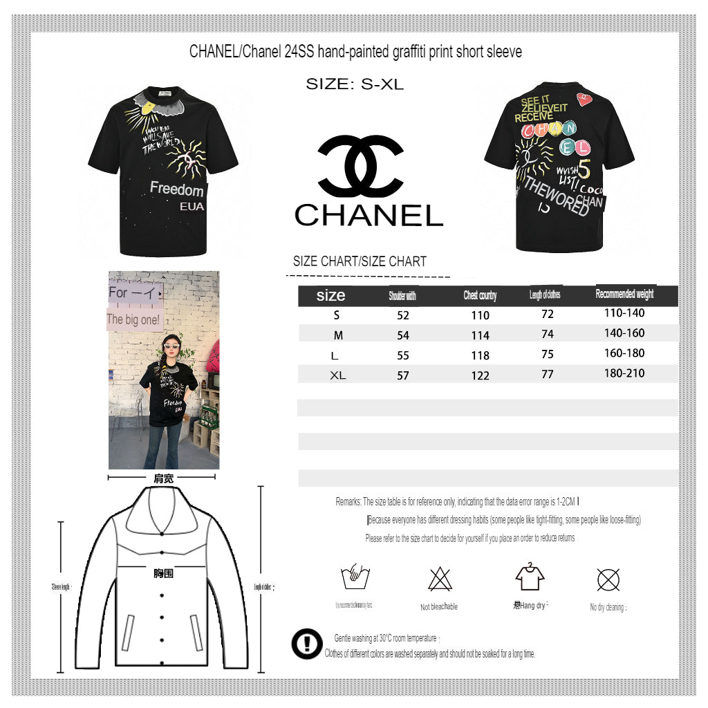 T-shirt Chanel « Les femmes sauveront le monde » noir