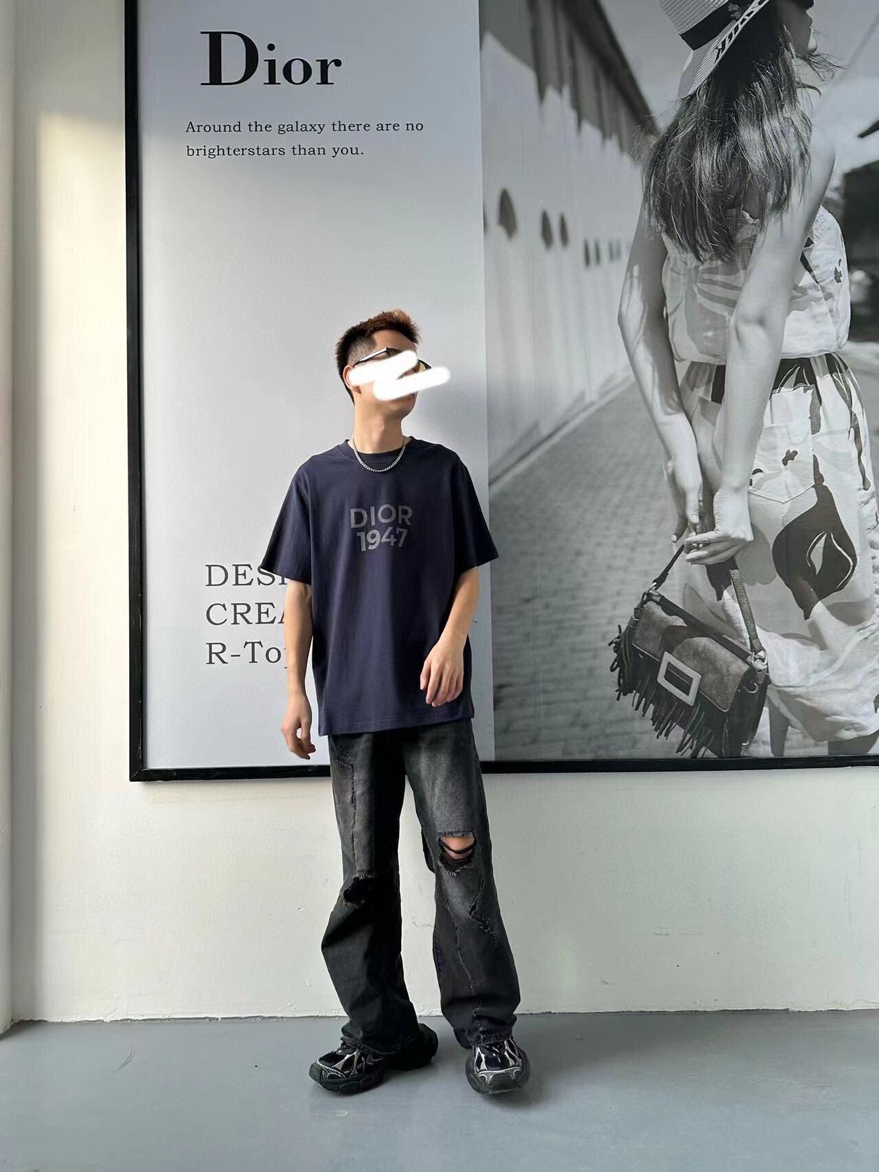 T-shirt Dior 1947 - Bleu marine