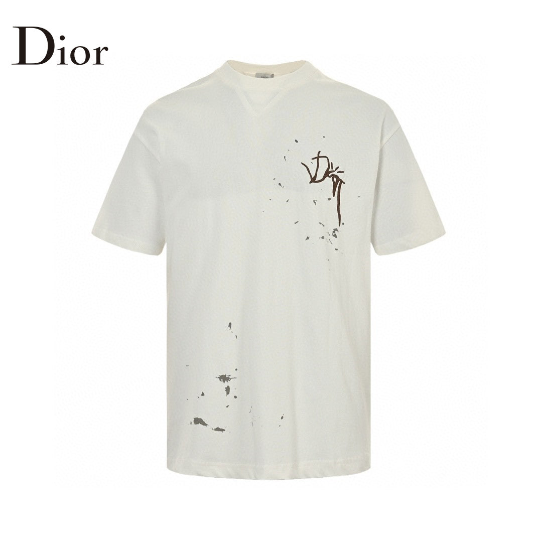 T-shirt Dior Artistic Splatter (Blanc)