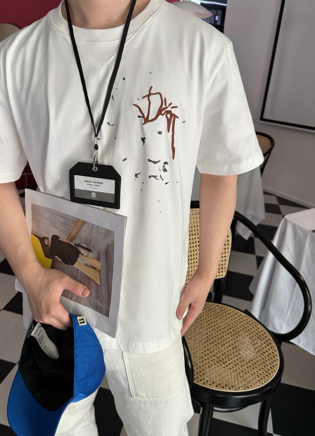 T-shirt Dior Artistic Splatter (Blanc)