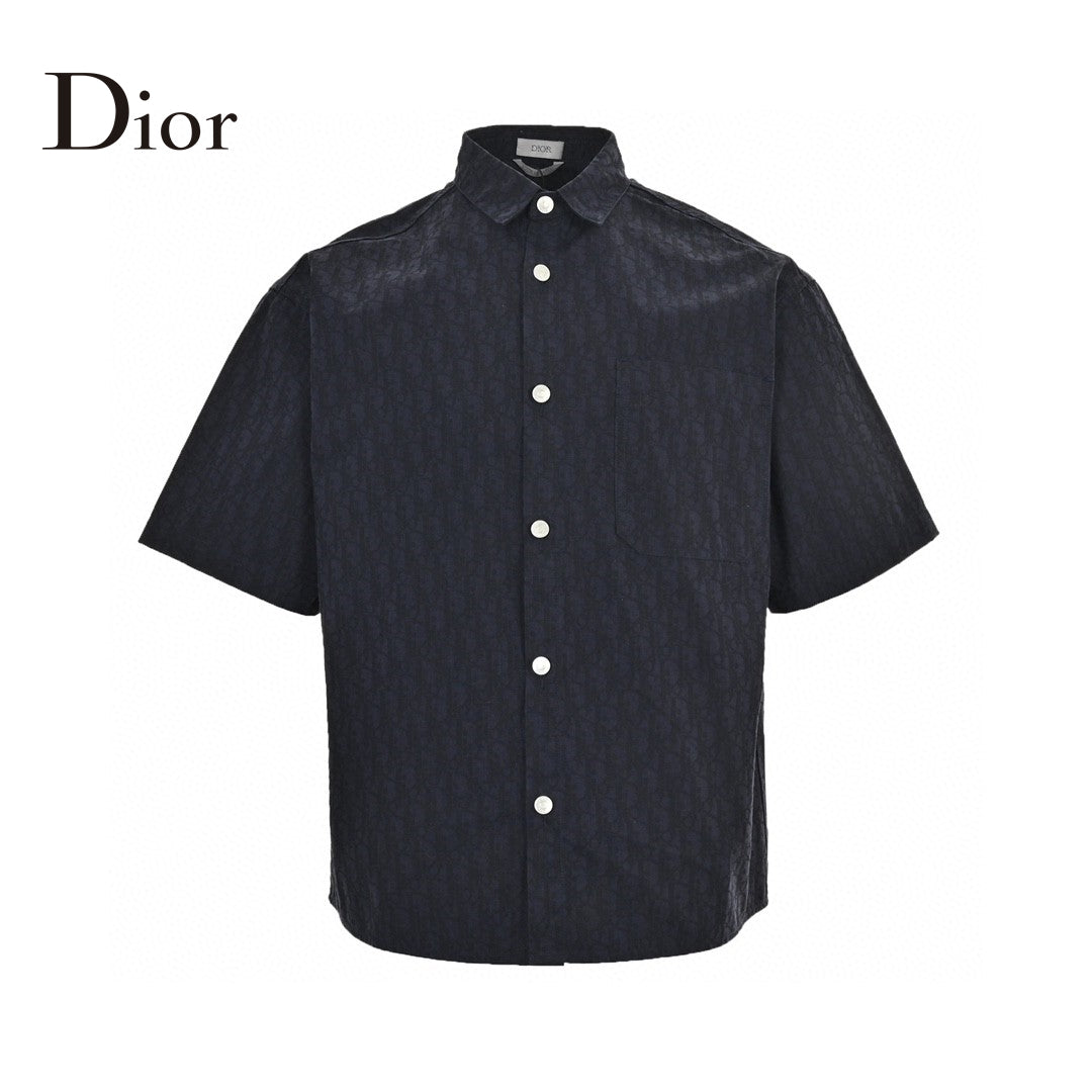 Chemise Dior noire à manches courtes