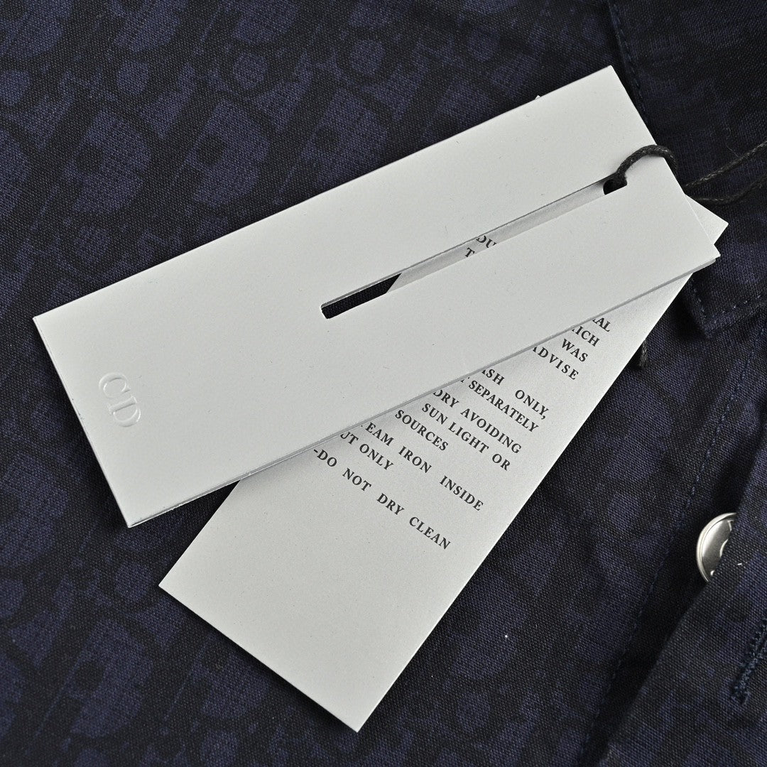 Chemise Dior noire à manches courtes