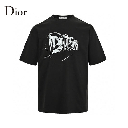 T-shirt noir Dior avec logo audacieux