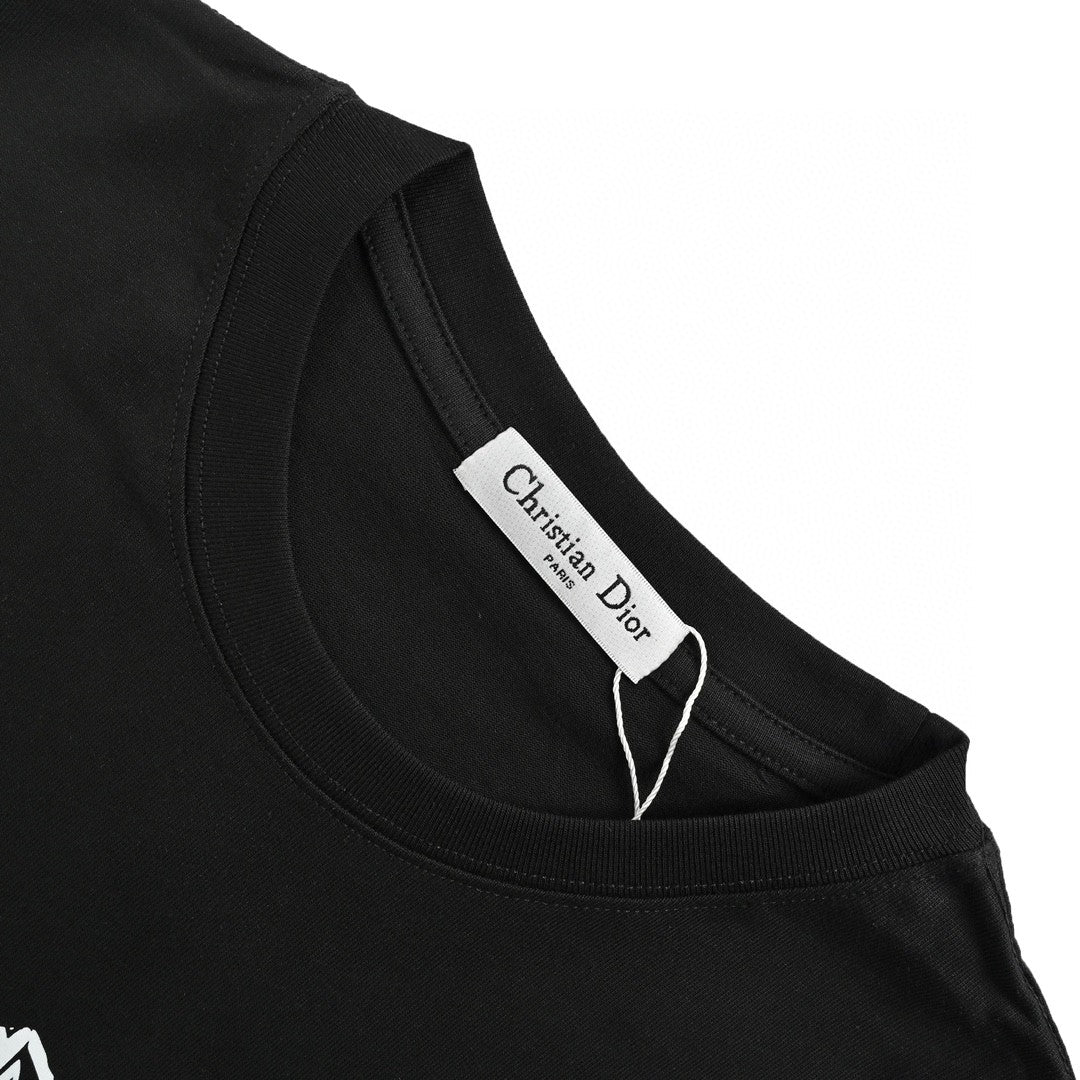 T-shirt noir Dior avec logo audacieux