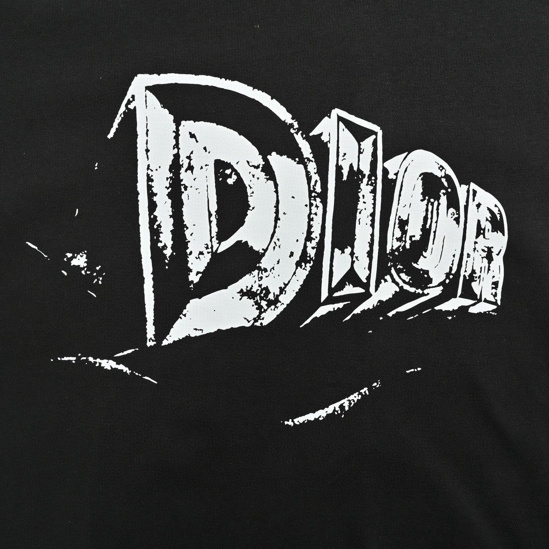 T-shirt noir Dior avec logo audacieux