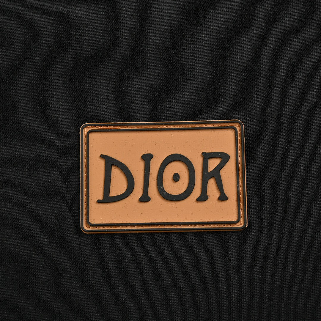 T-shirt noir Dior avec écusson logo