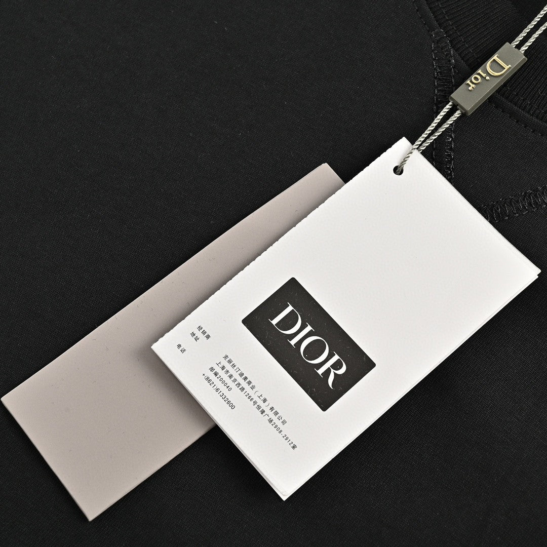 T-shirt noir Dior avec écusson logo
