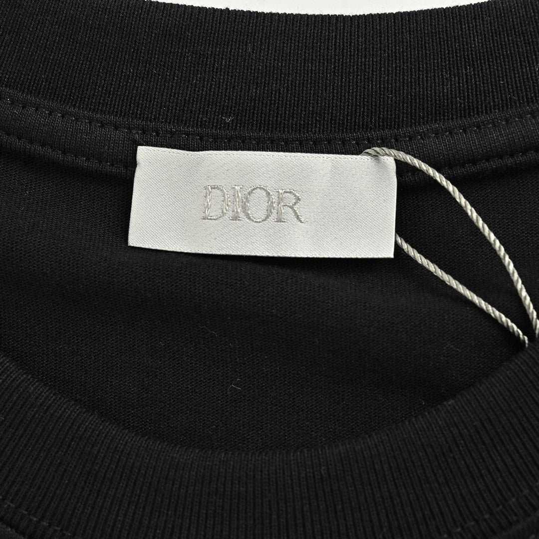 T-shirt noir Dior avec écusson logo