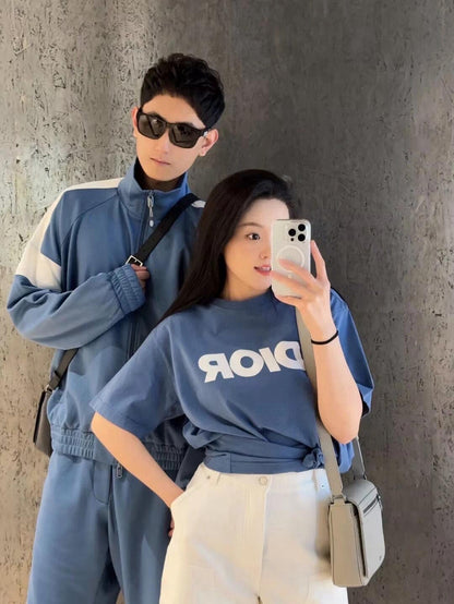 T-shirt Dior à logo classique (bleu)