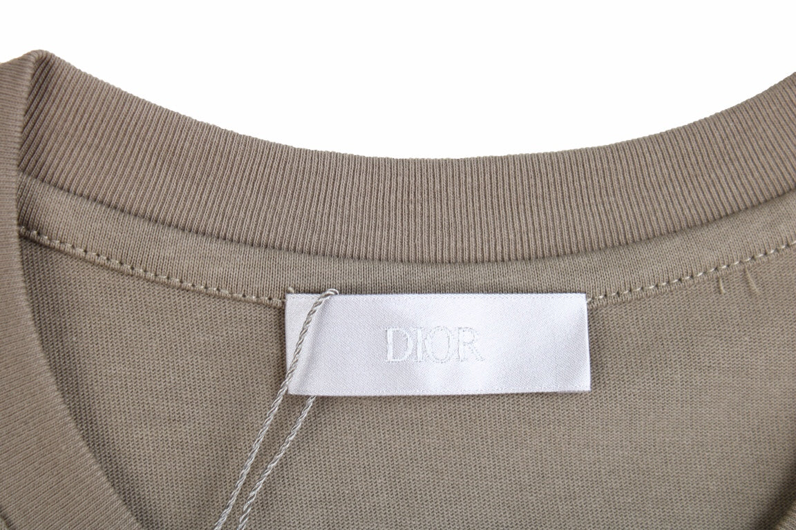 T-shirt Dior à double logo D (kaki)