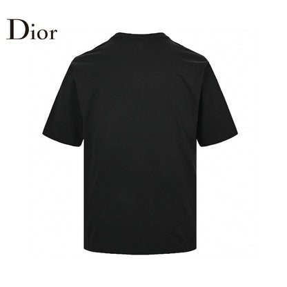 T-shirt Dior à logo dégoulinant (noir)