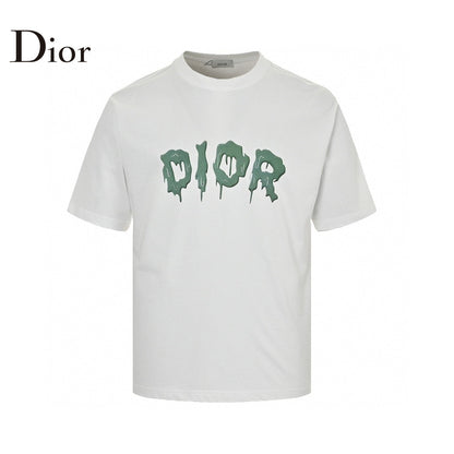 T-shirt Dior à logo dégoulinant (blanc)