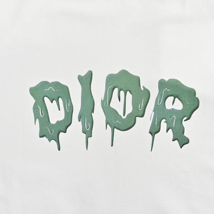 T-shirt Dior à logo dégoulinant (blanc)