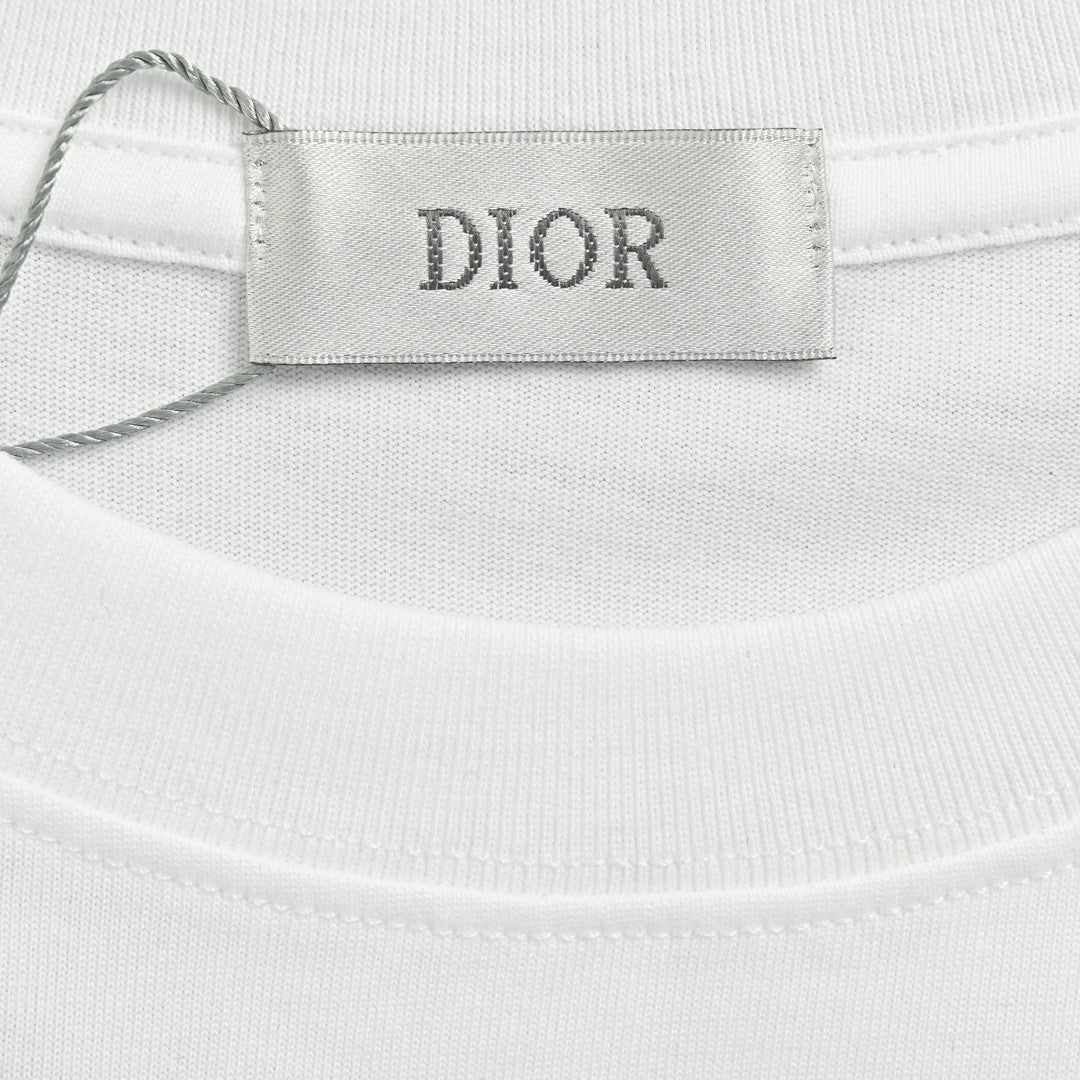 T-shirt Dior à logo dégoulinant (blanc)