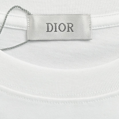 T-shirt Dior à logo dégoulinant (blanc)