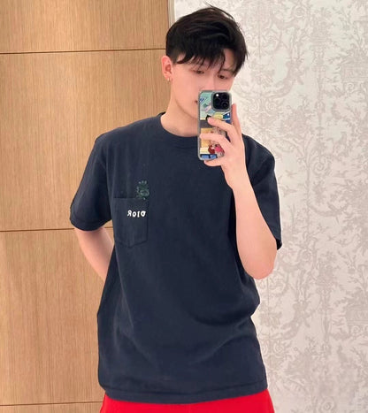 T-shirt Dior brodé lézard - Noir