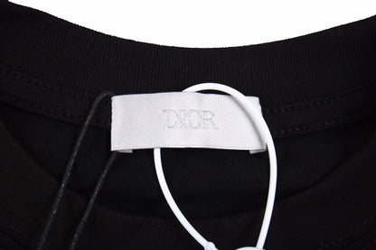 T-shirt Dior brodé lézard - Noir