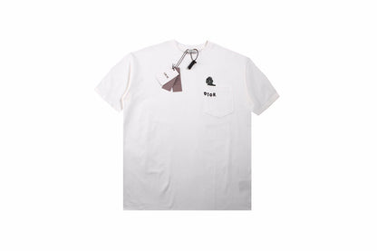 T-shirt Dior brodé lézard - Blanc