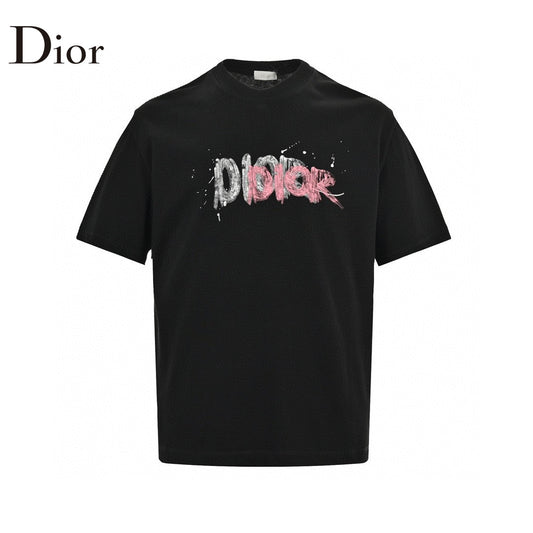 T-shirt noir à logo graffiti Dior